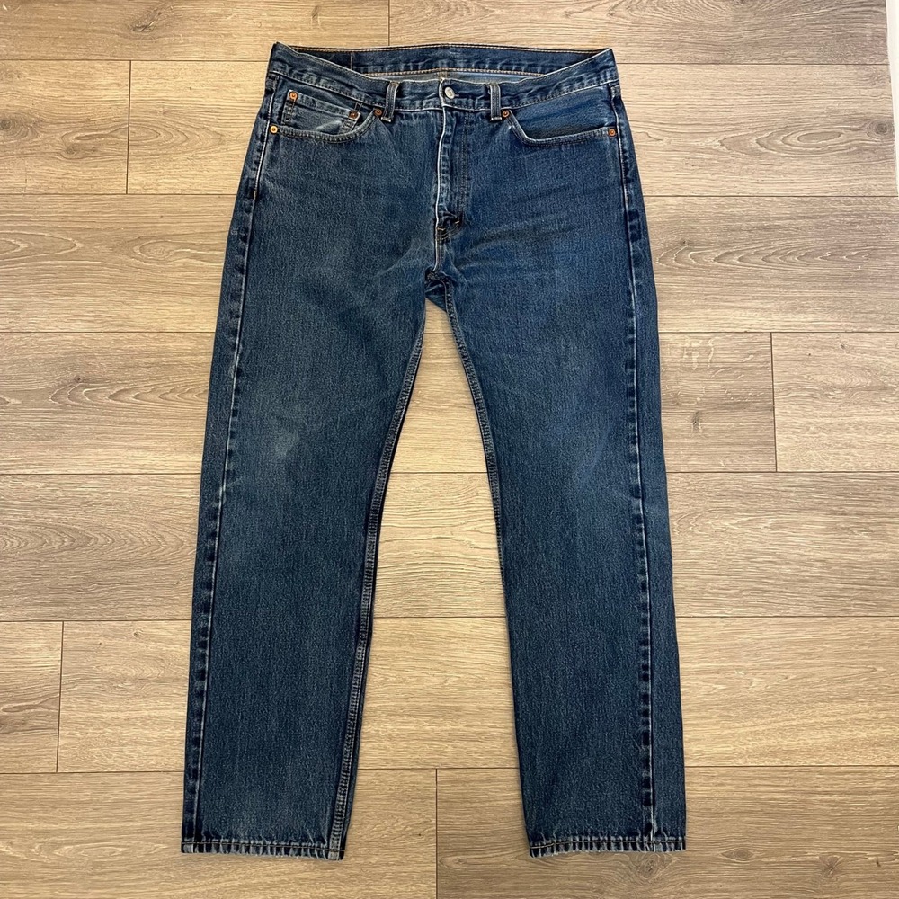 Levi's 505 Regular Fit Jeans Mens W36 L32 Medium Wash Classic Denim